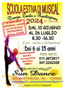Scuola Estiva di Musical 2024 - SEM - Arte Sport Ballet - Scuola Sun Dance