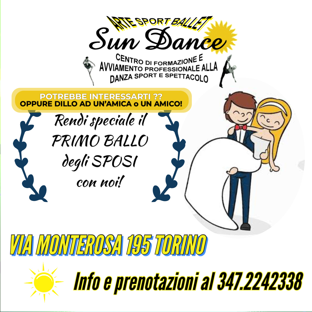 Corso individuale per il Primo Ballo degli Sposi - Scuola di Danza SunDance a Torino